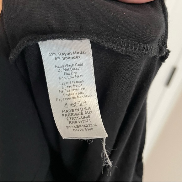 Jackson Rowe Black V-neck T-shirt Midi Dress Size Small - Picture 7 of 8